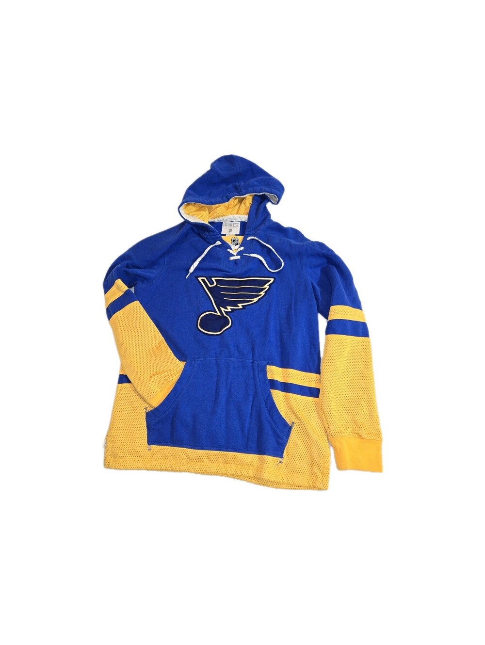 CCM NHL Mens M Vtg St. Louis Blues Hoodie Pockets